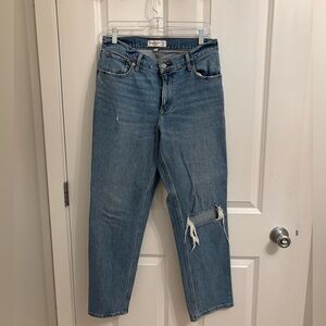 Abercrombie & Fitch Women's Straight Leg Jeans with hole